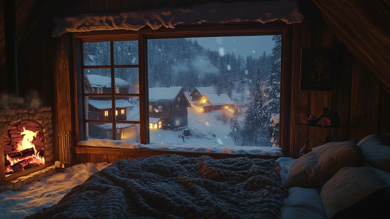 Clattering Snowstorm Gusts & Whirling Blizzard Sounds for Sleeping┇Wailing Winter Storm & Icy Winds