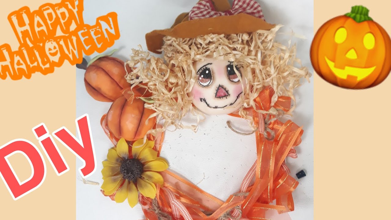 Como hacer un un espantapájaros barato para halloween con moños