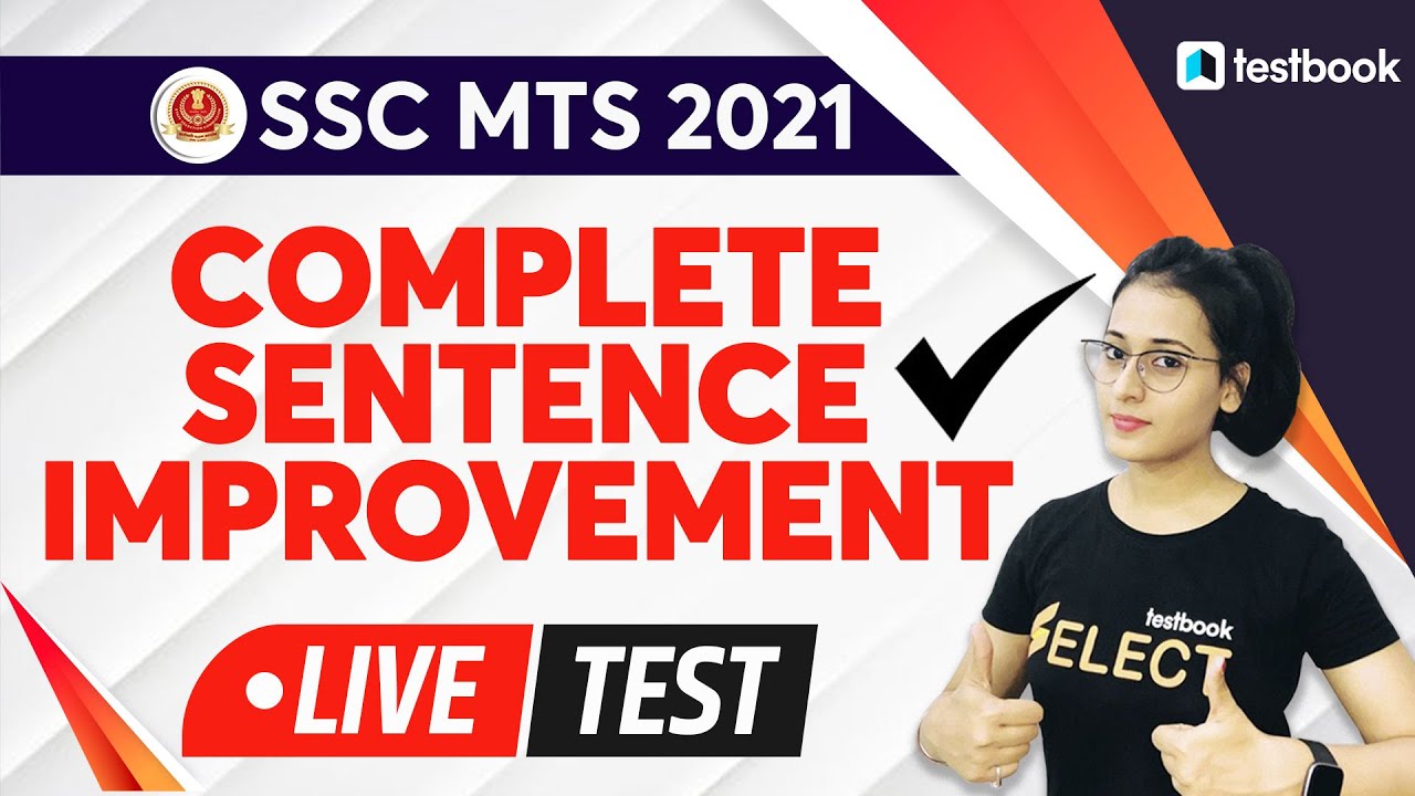 Sentence Improvement Live Test in English Grammar for Competitive Exams | Questions for SSC MTS/GD