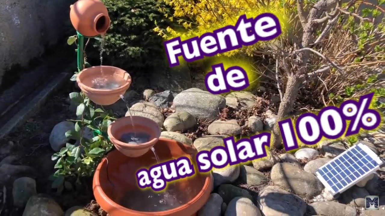 Fuente de agua solar, 12v, 5w increíble proyecto