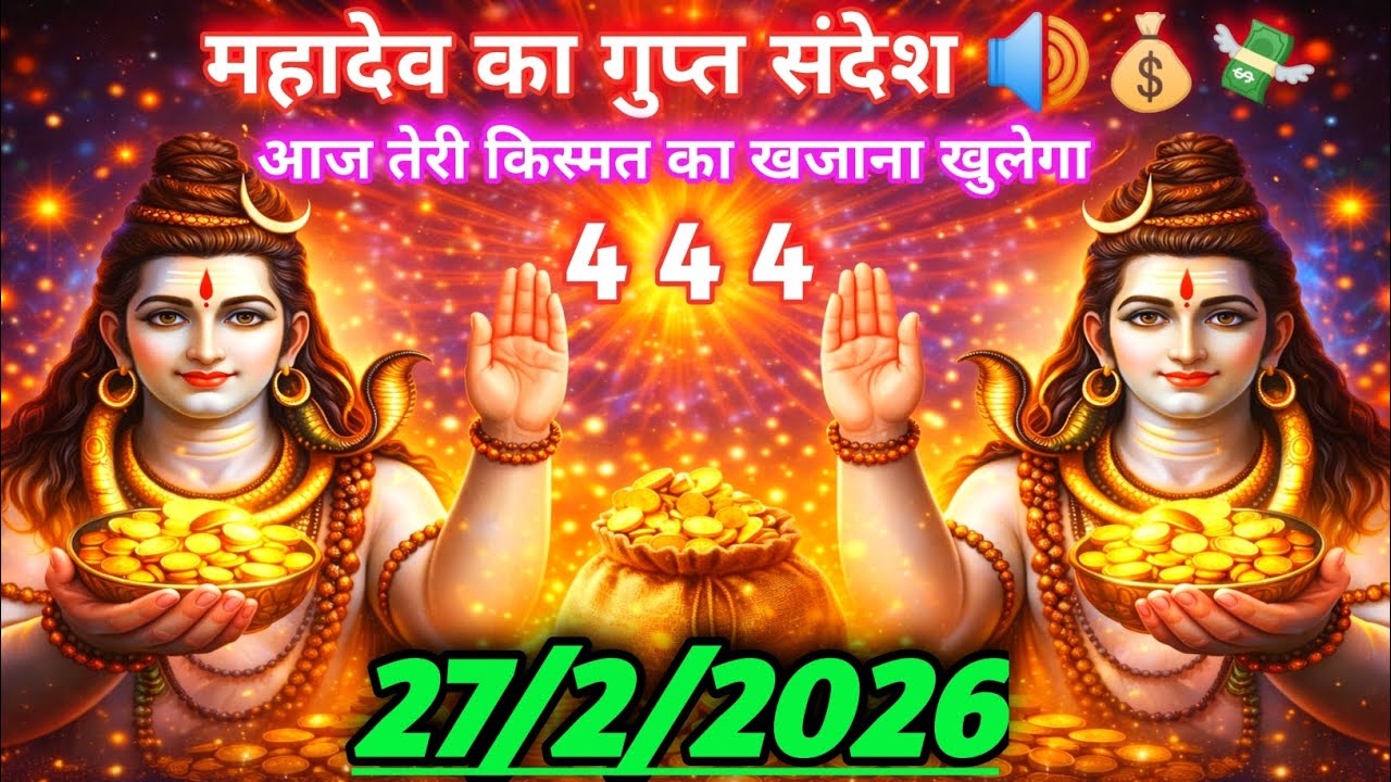 🌈🕉 27 फ़रवरी 2026 का महादेव जी का संदेश | जरूर सुनें | Mahadev Message Today #godmessage​