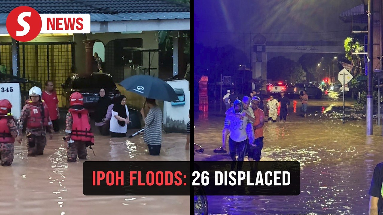 Flash floods force 26 from homes in Ipoh