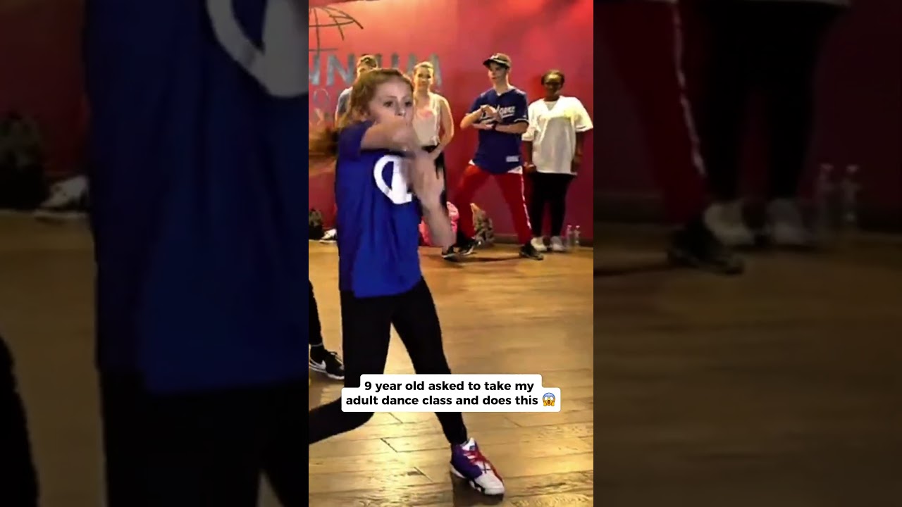 9 year old asked to take my adult dance class and does this 😱