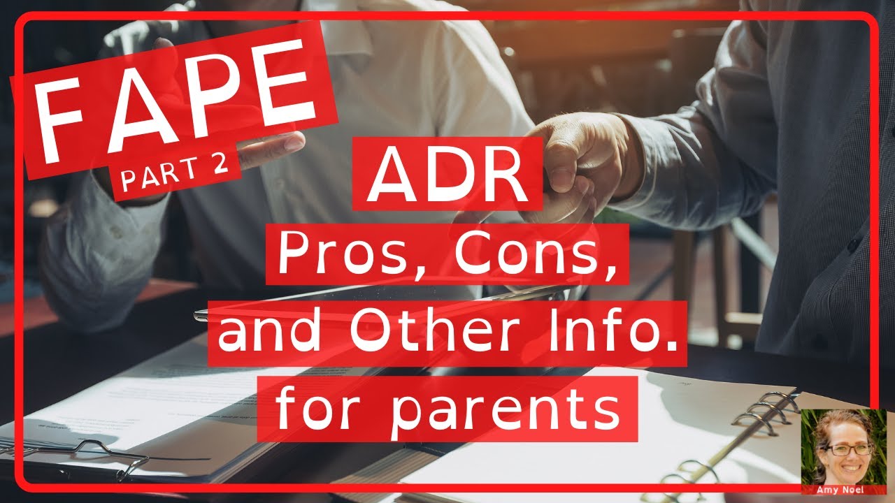 Alternative Dispute Resolution (ADR) in Special Education ︴Getting FAPE, Part 2