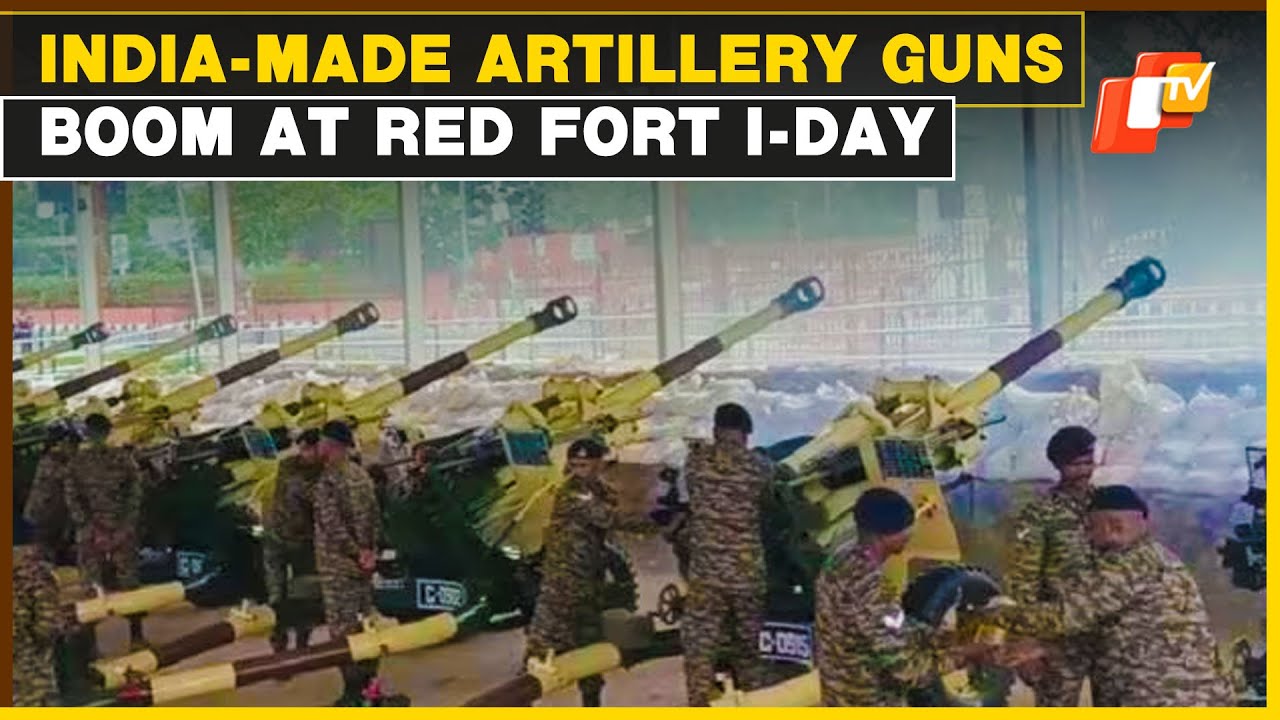 Home-Made Field Guns Roar At 21 Gun Salute On I-Day Celebrations At Red Fort