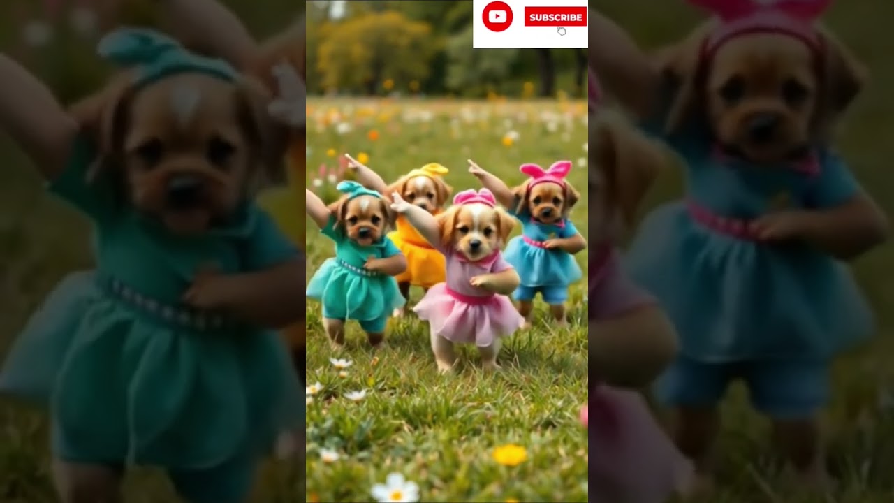 puppies crazy dancing 😅😍 