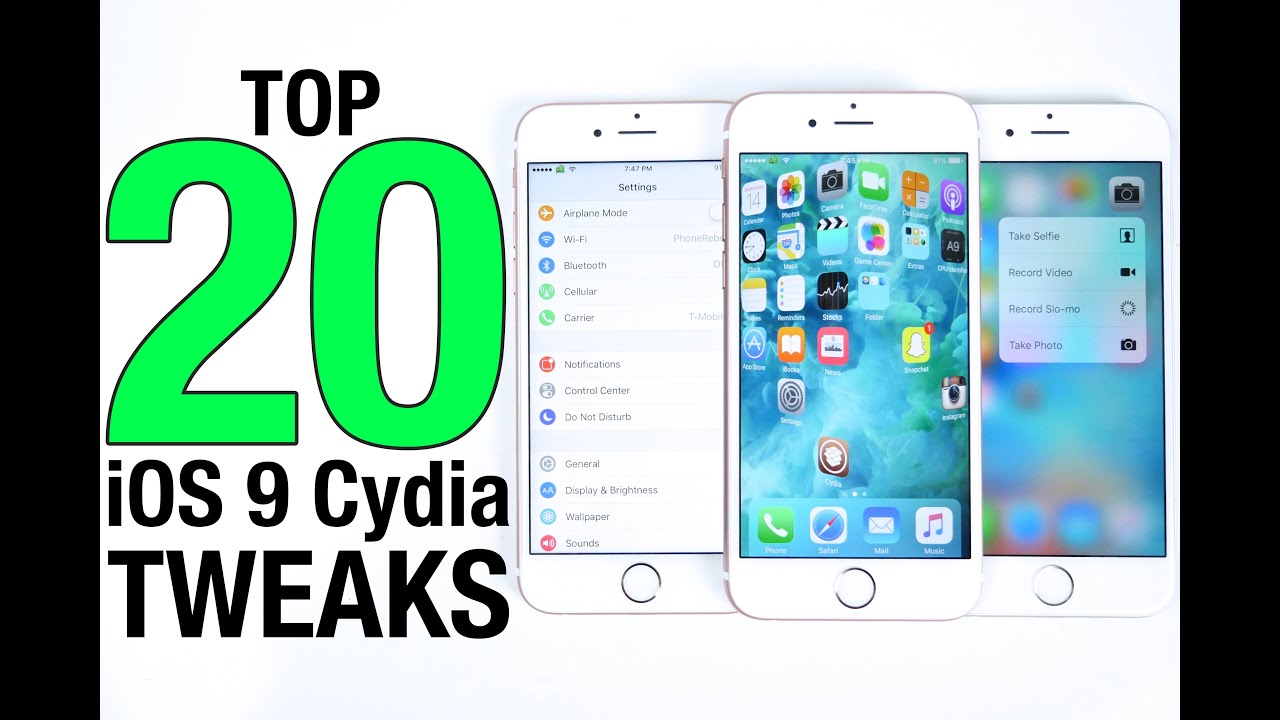 Top 20 iOS 9 Cydia Tweaks So Far! 9.0.2 Pangu Jailbreak Compatible