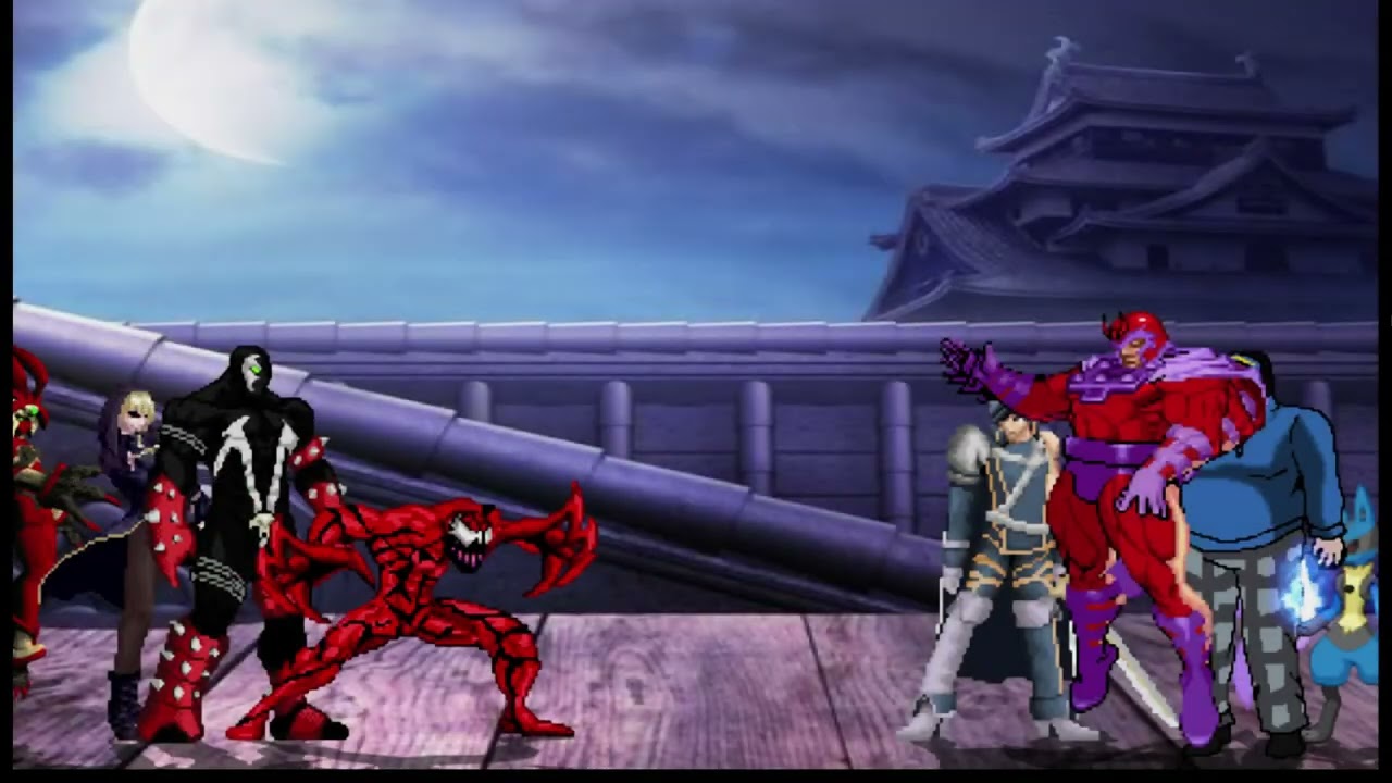 [4K] MUGEN: ETB – Carnage, Spawn, Angelique, Otonashi vs Chrom, Magneto, Caseoh, Orochi Lucario