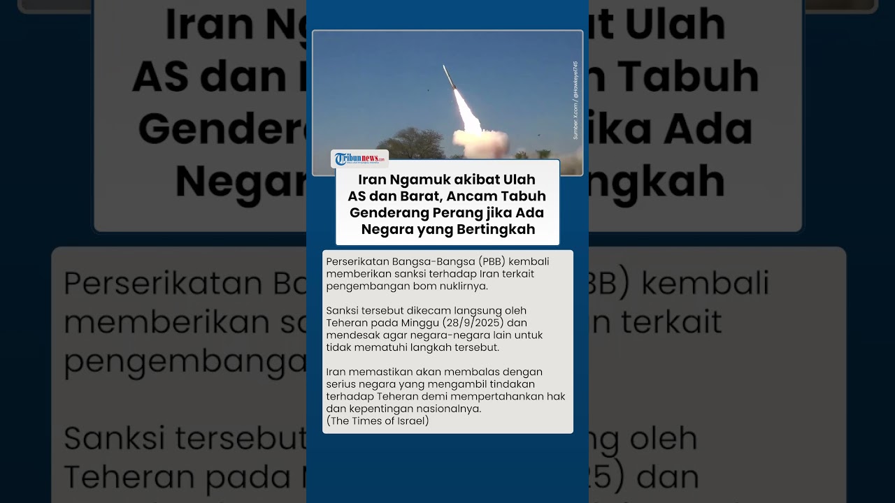 Iran Ngamuk Barat Jatuhkan Sanksi Lagi soal Program Nuklir, Pastikan Serang Negara yang Bertingkah