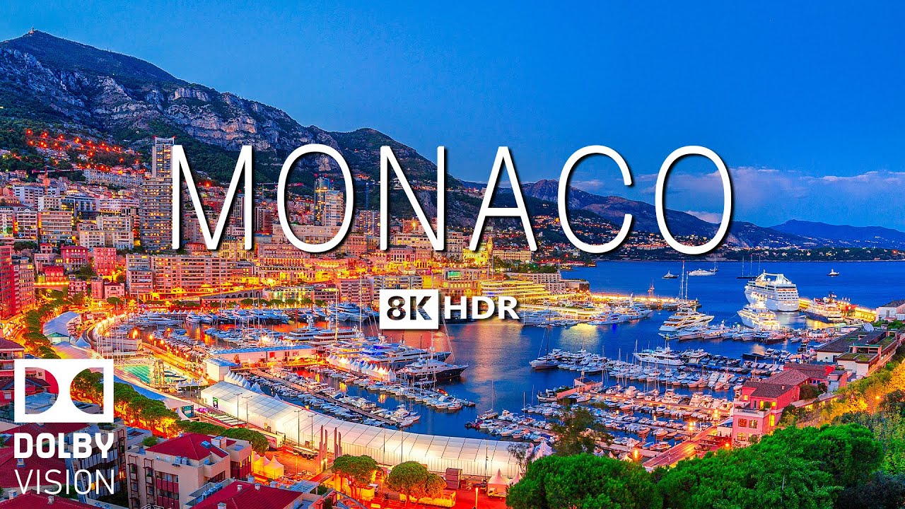 MONACO VIDEO 8K HDR 60fps DOLBY VISION WITH SOFT PIANO MUSIC