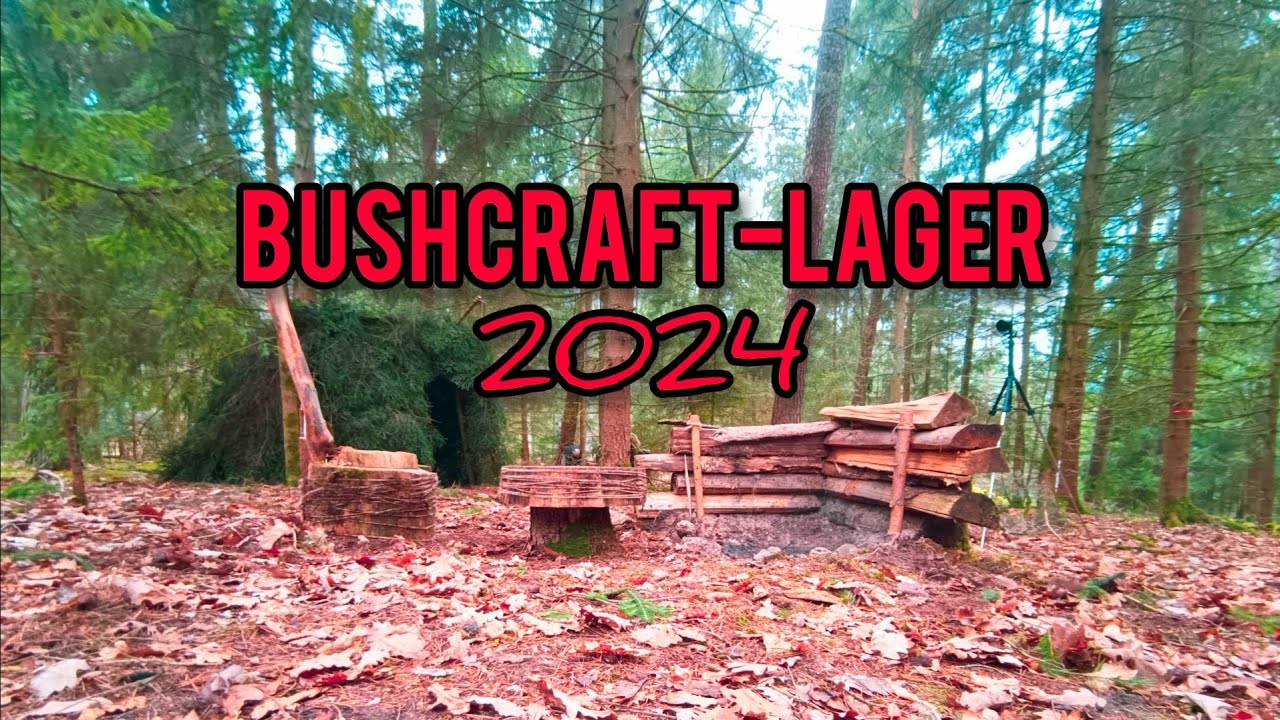 Übernacht im Bushcraftlager #bushcraft #outdoor #survival #overnight #shelterbuilding #2024 #shelter
