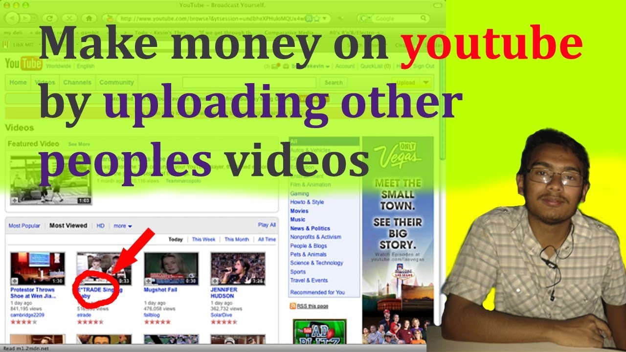 how to make money on youtube by uploading others video