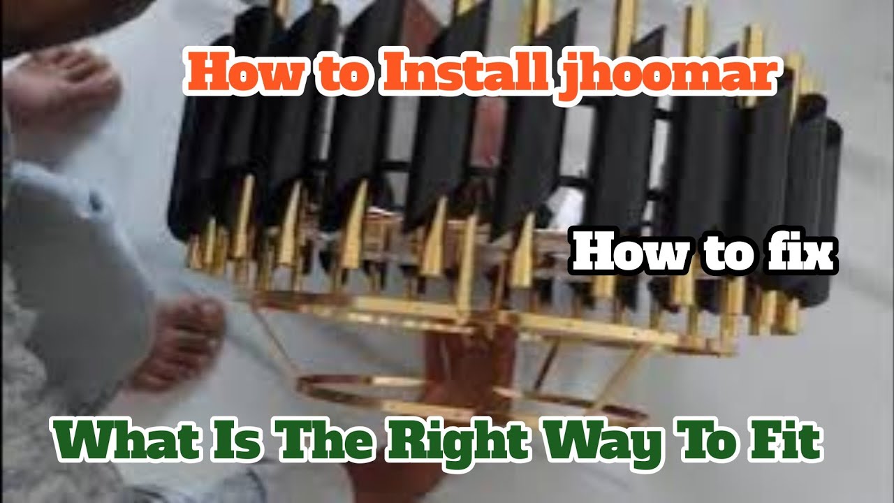 How to install jhoomar! Crystal jhoomar 500 MM Round! Right Way To Fit
