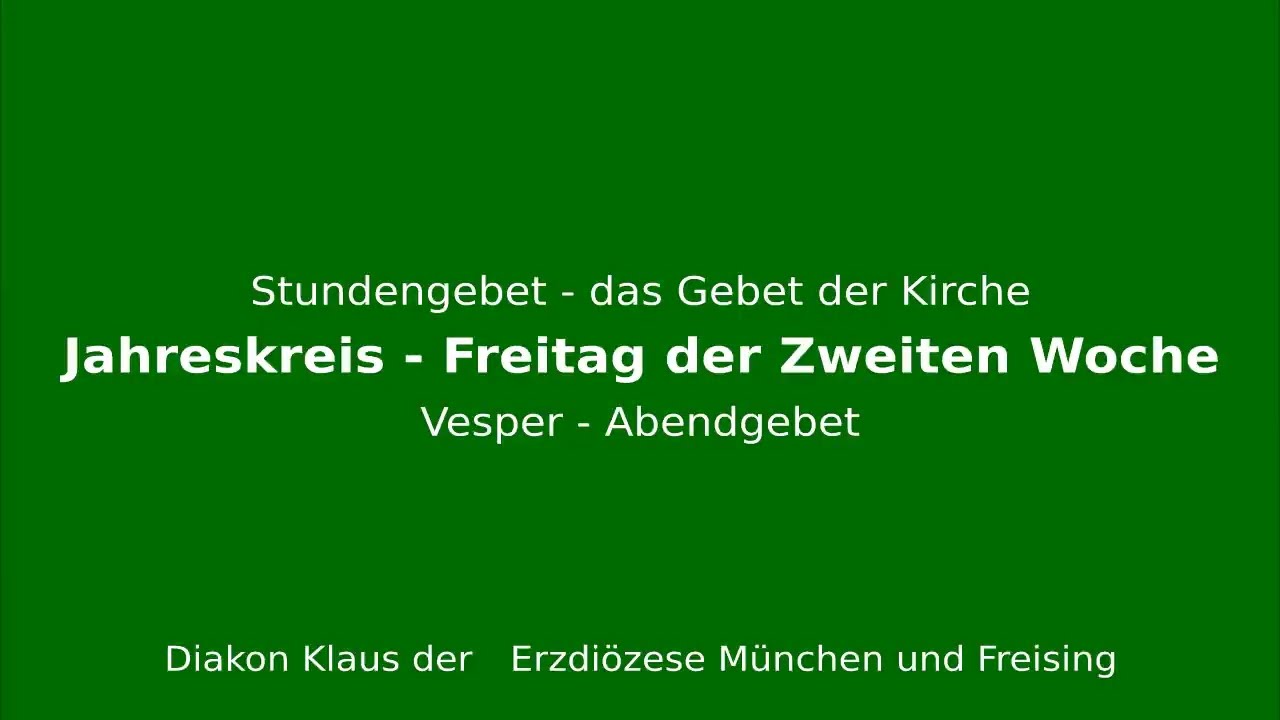 Stundengebet – das Gebet der Kirche am 23.1.26 Hl Heinrich Seuse am Freitag der Zweiten Woche Vesper