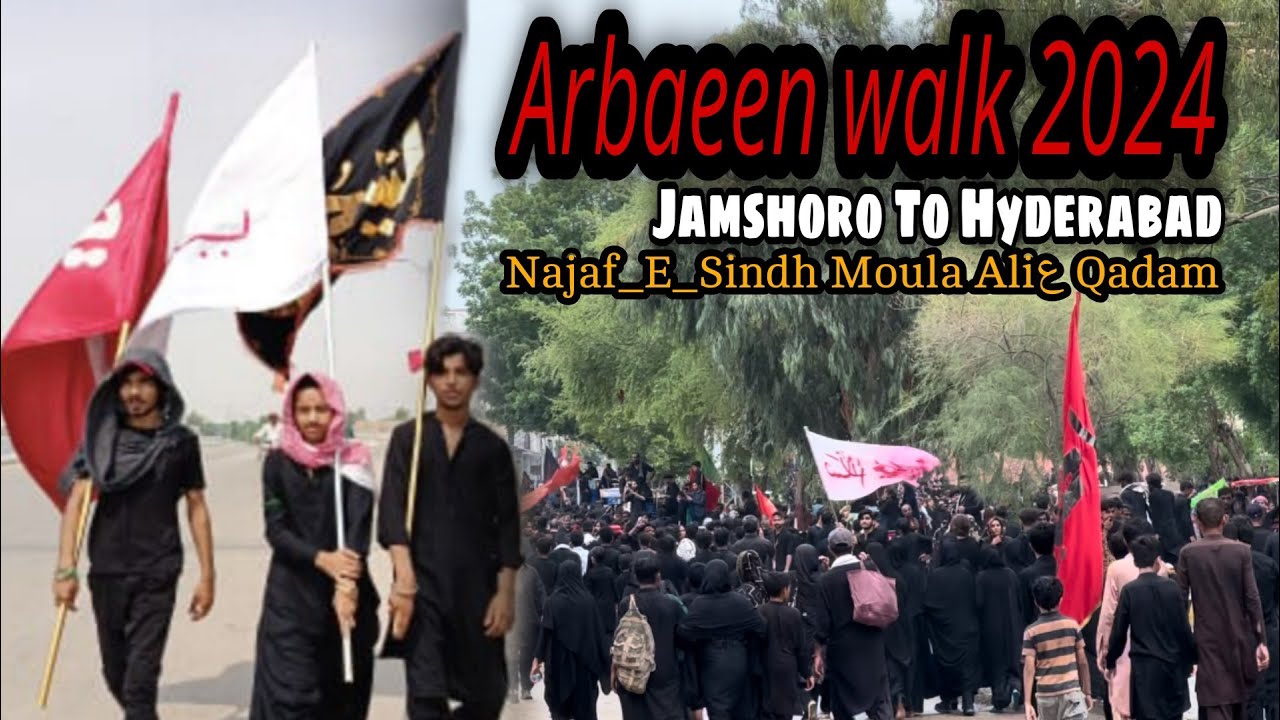 Arbaeen walk 2024 |🚶🏻‍♂️Jamshoro To Hyderabad Najaf_E_Sindh Moula Aliع Qadam😍❤️