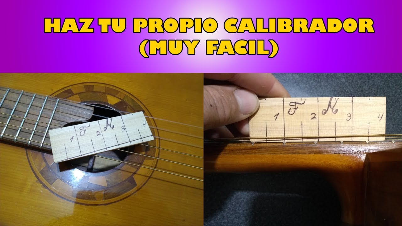 Regla casera  muy facil calibra tu guitarra