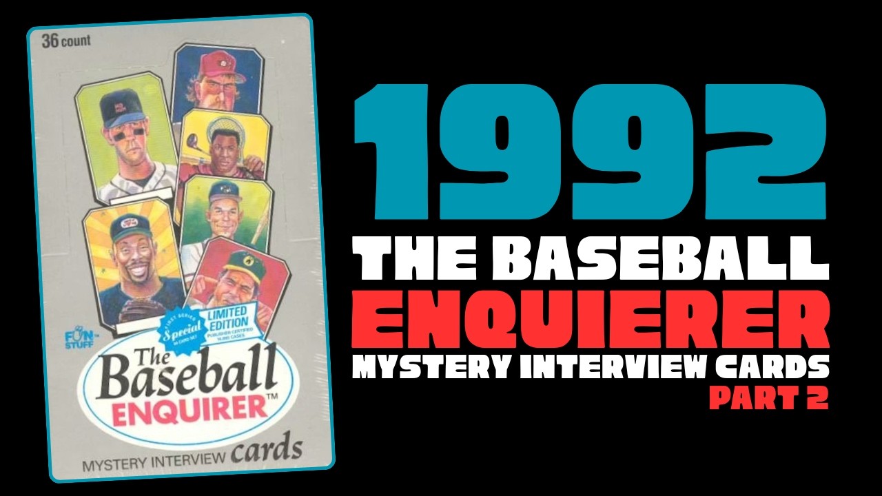 1992 Confex Fun Stuff The Baseball Enquirer Mystery Interview Cards Part 2