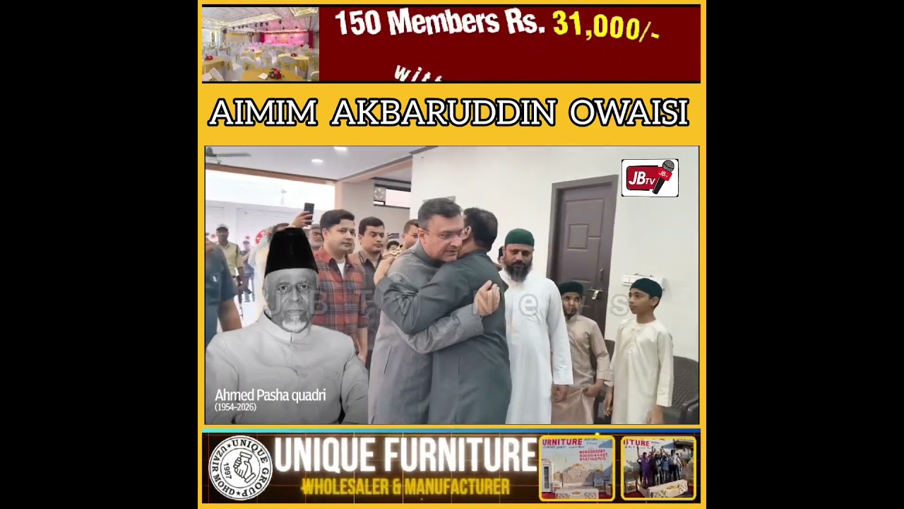 #Aimim Akbaruddin Owaisi Ne Janab Syed Ahmed Pasha Quadri Ke Makaan Pohanch  Kar Taziyat Pesh Ki.