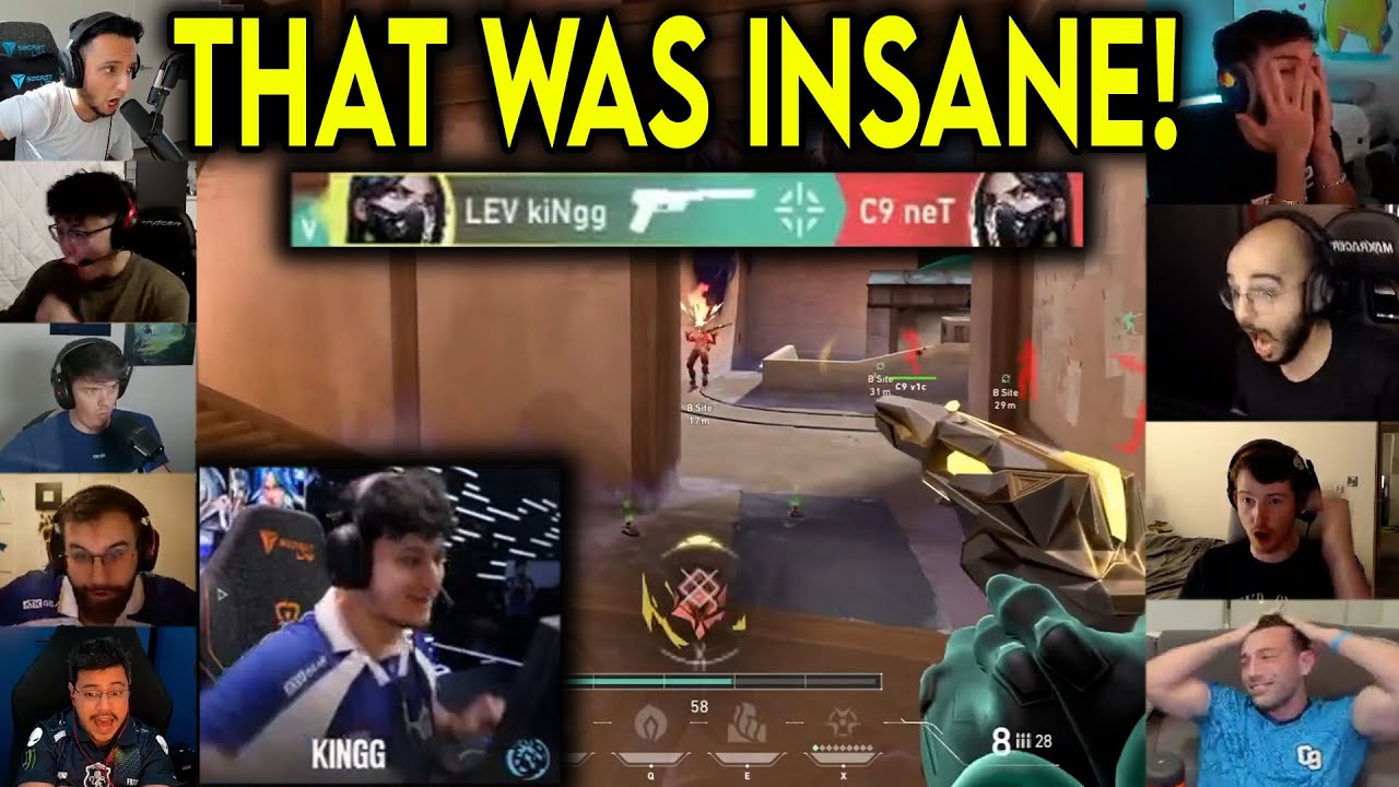Valorant Streamers Reacts To LEV kiNgg CRAZY ACE Against C9 In VCT