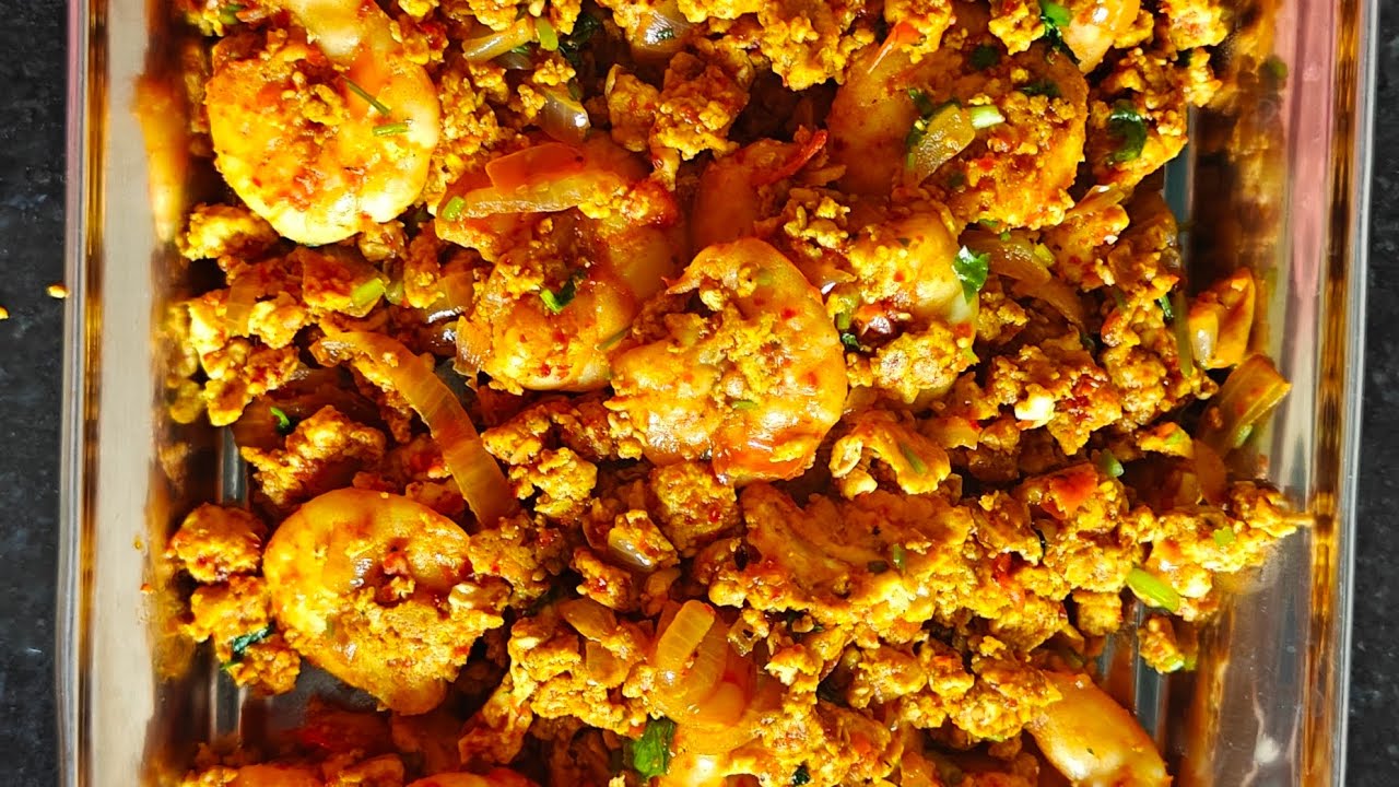 Prawns egg burji 