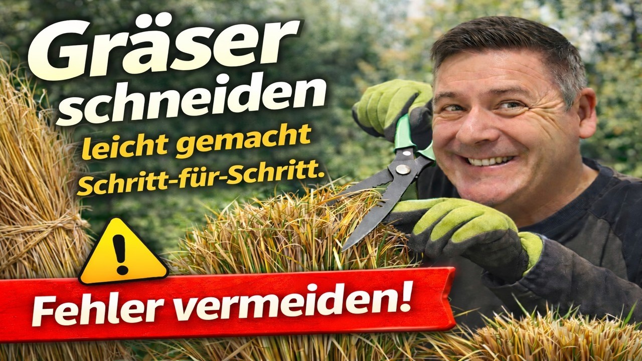 Gräser schneiden leicht gemacht Schritt-für-Schritt