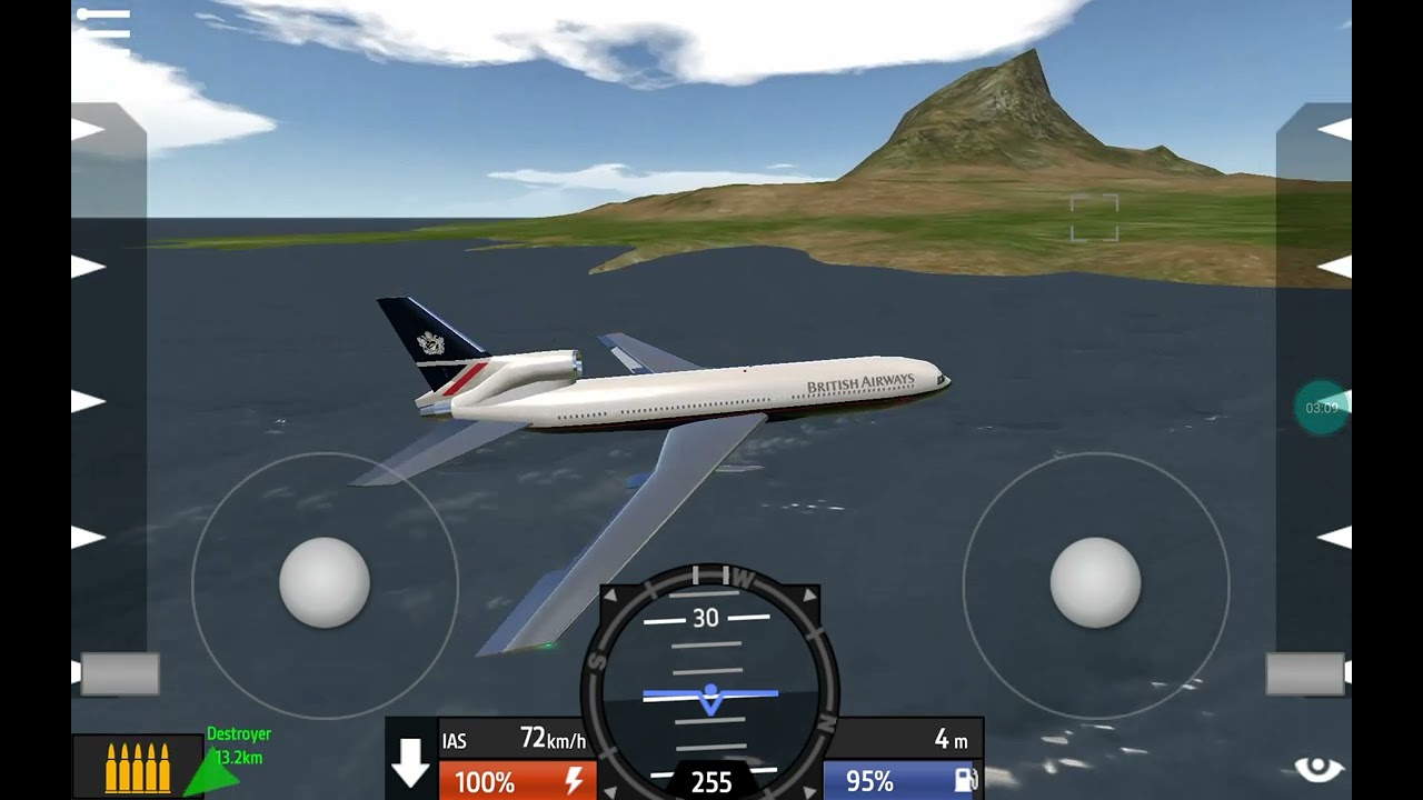Lockheed Tristar drifting on water
