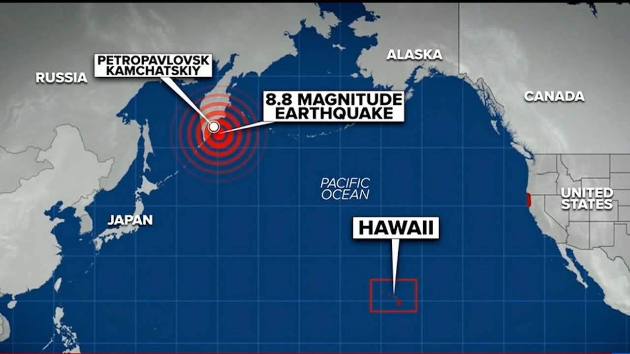 Hawaii, US West Coast on tsunami alert overnight following massive 8.8 magnitude earthquake