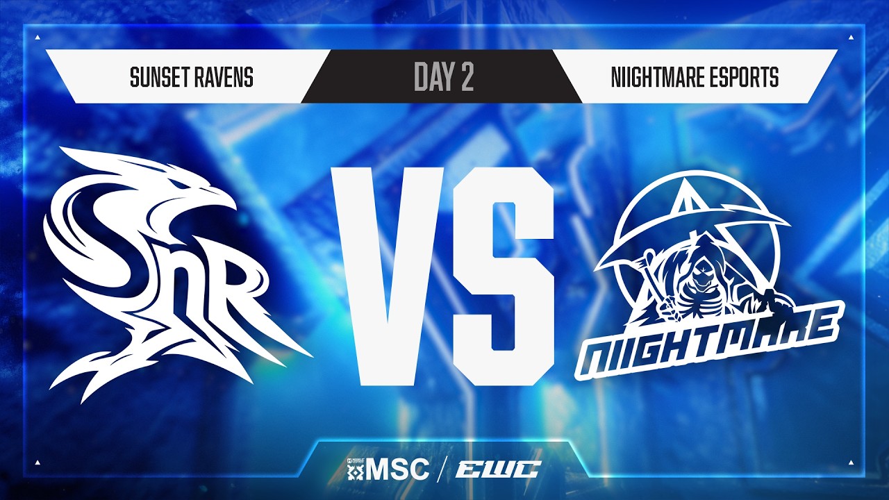 Sunset Ravens vs Niightmare Esports | Day 2 | Wild Card Stage | MSC Tournament at EWC 26