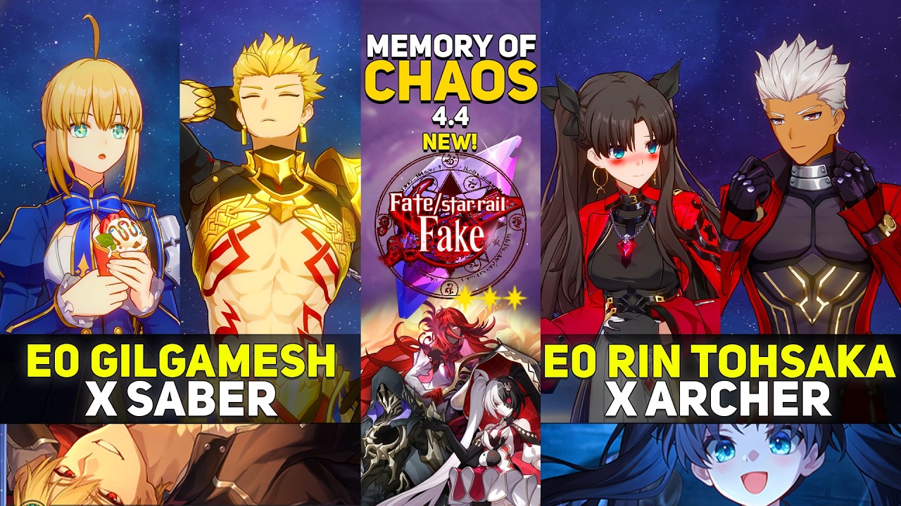 NEW FATE COLLAB! E0S1 Gilgamesh x Saber & E0S1 Rin Tohsaka x Archer | Memory Of Chaos 12 | HSR 4.4