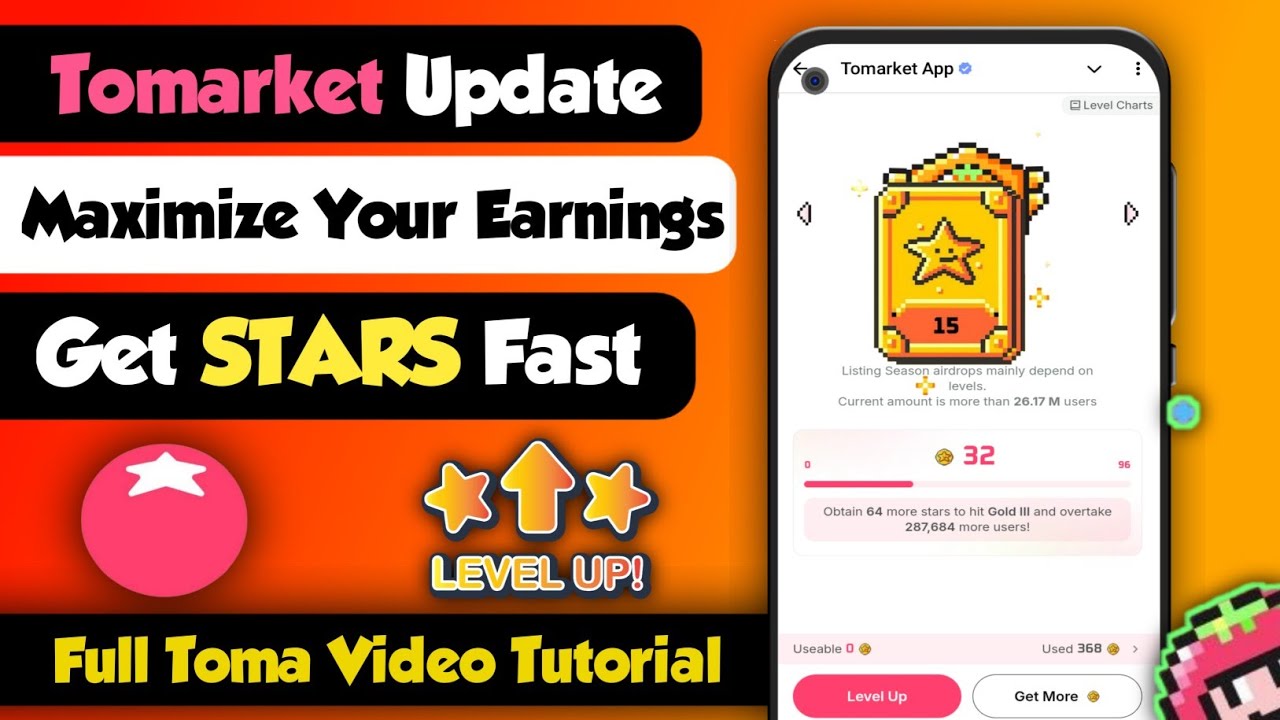Tomarket Update: Full Guide on Leveling up Fast & Getting Better Allocation Before Listing.