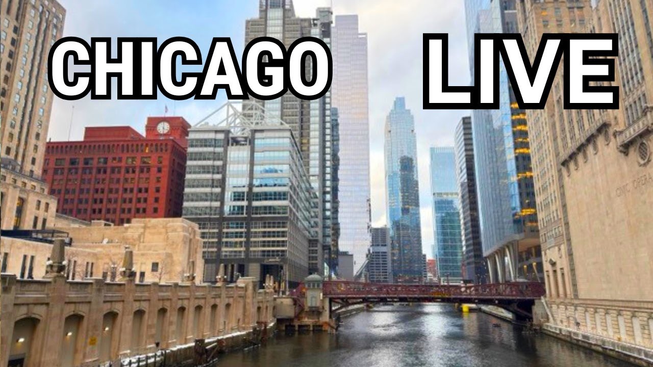 Chicago LIVE Downtown On Wednesday (February 4, 2026) No Talking City Sounds 24°F