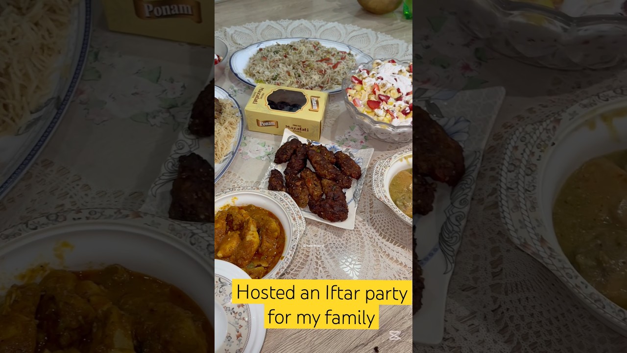 Hosted an Iftar party😍 #minivlog #shortfeed #food #ramadanseries #cooking #recipe #foodie #ramadan