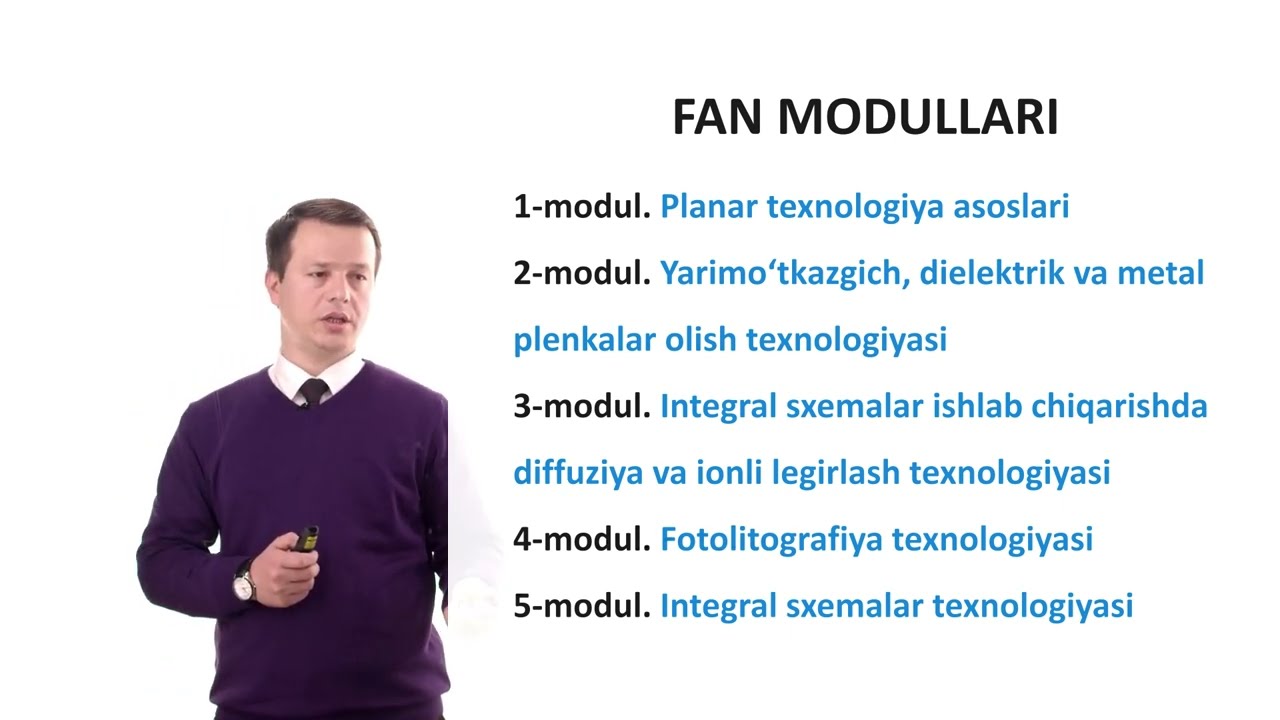 Yarimo'tkazgich asboblar va integral sxemalar texnologiyasi - Kirish
