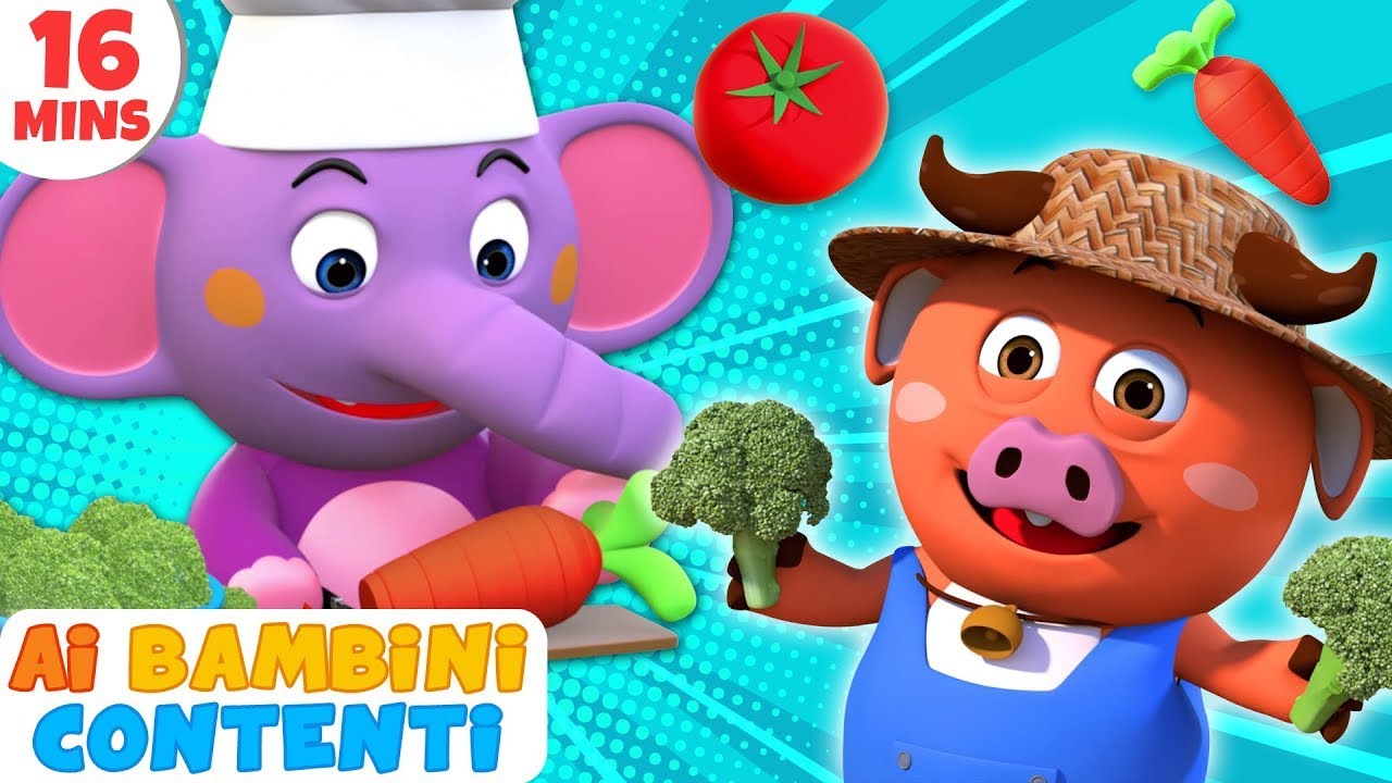 Nomi di VERDURA in ITALIANO per bambini | Amo le verdure | Ai Bambini Contenti
