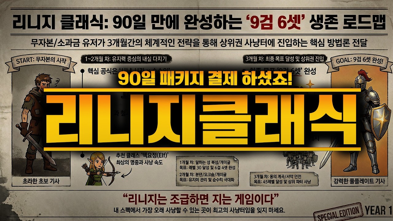 90일 패키지 결제 하셨죠! / 리니지클래식 엔씨소프트