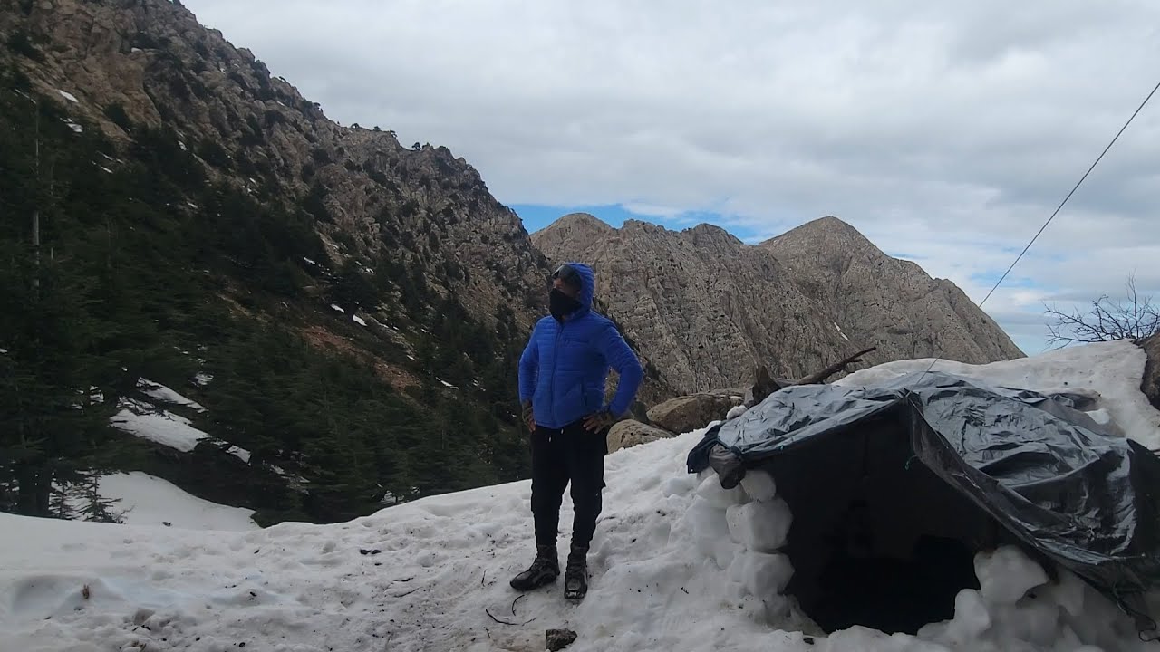 التخييم والإفطار تحت العاصفة الرعدية البردية المطرية في اعالي جرجرة في شهر رمضان الكريم #mountains⛈️