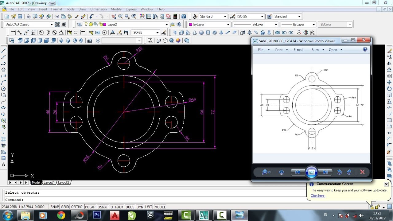 Belajar AutoCAD 2007 2dimensi pemula #latihan 1