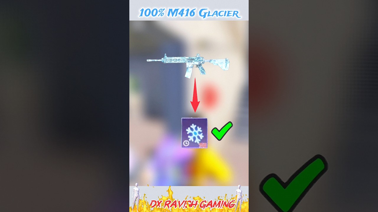 M416 Glacier return in bgmi Lucky token | #bgmim416glacier #m416glacier