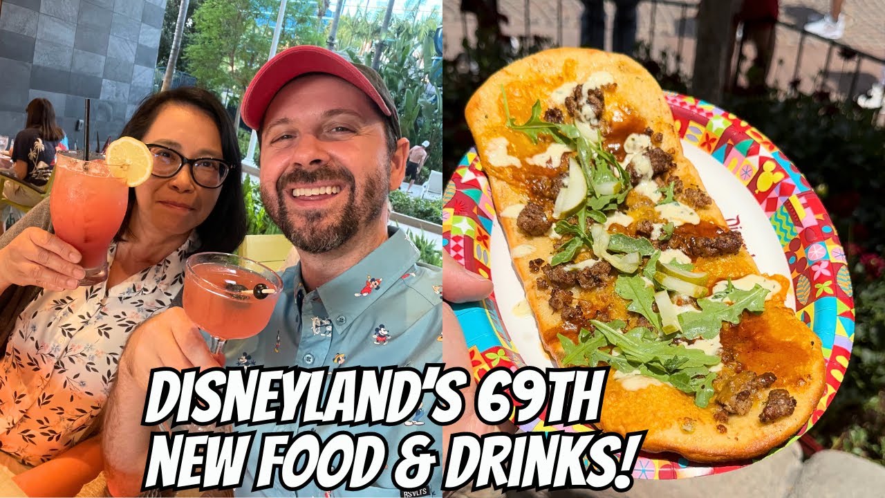 Disneyland's 69th Birthday! New Cheeseburger Flatbread, First Time at Palm Breeze Bar!