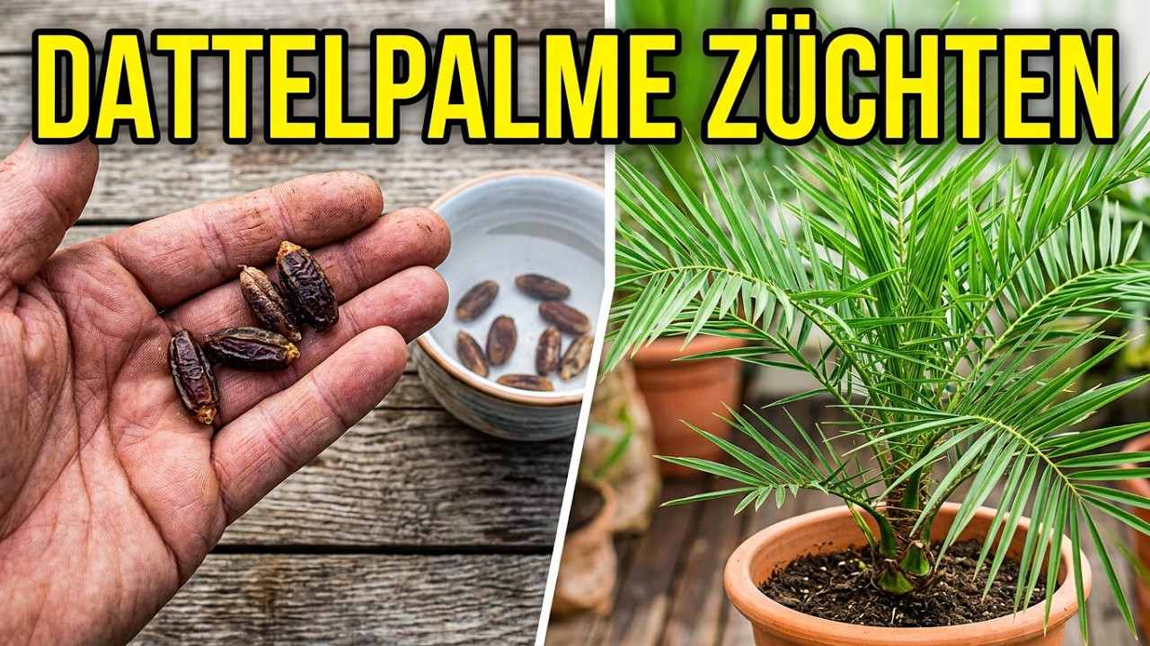 Dattelpalme aus KERN selber ziehen Dattelpalme selber züchten Dattelpalme aus Samen ziehen Palme .
