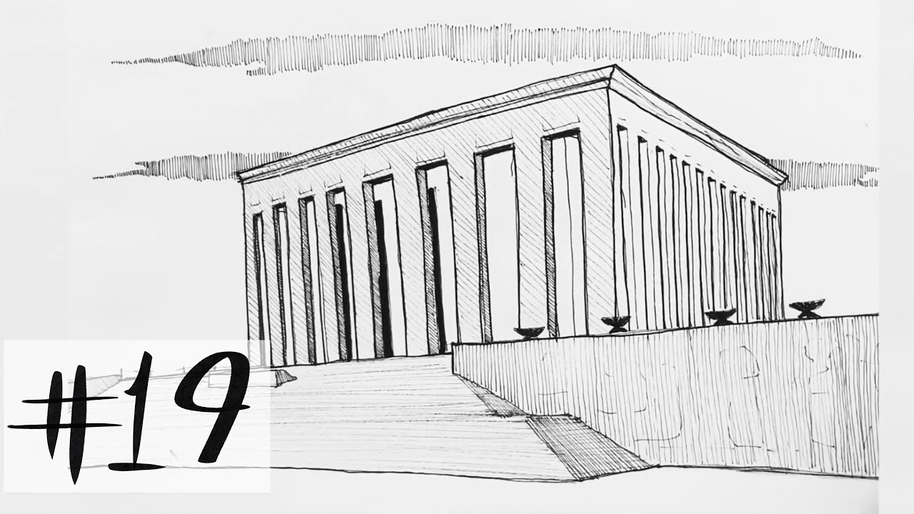 Mekan Nasıl Çizilir? (HowToDrawPerspective)  - Anıtkabir (Atatürk) #19