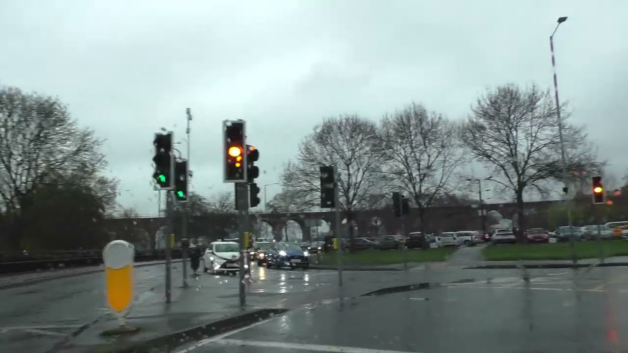 Driving On Hylton Road, North Parade, Dolday, The Butts, Shaw Street Worcester UK 22nd November 2025