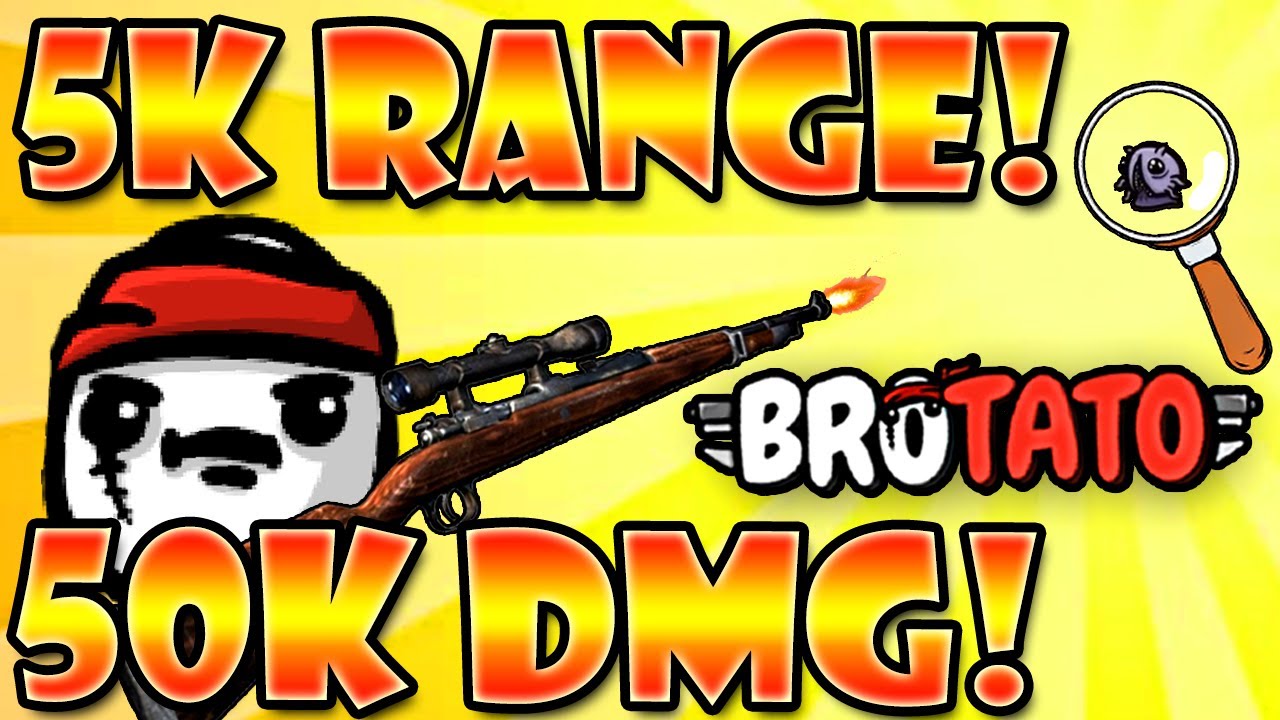 5000 Range Sniper Hits For 50,000 Damage Per Shot! | Brotato