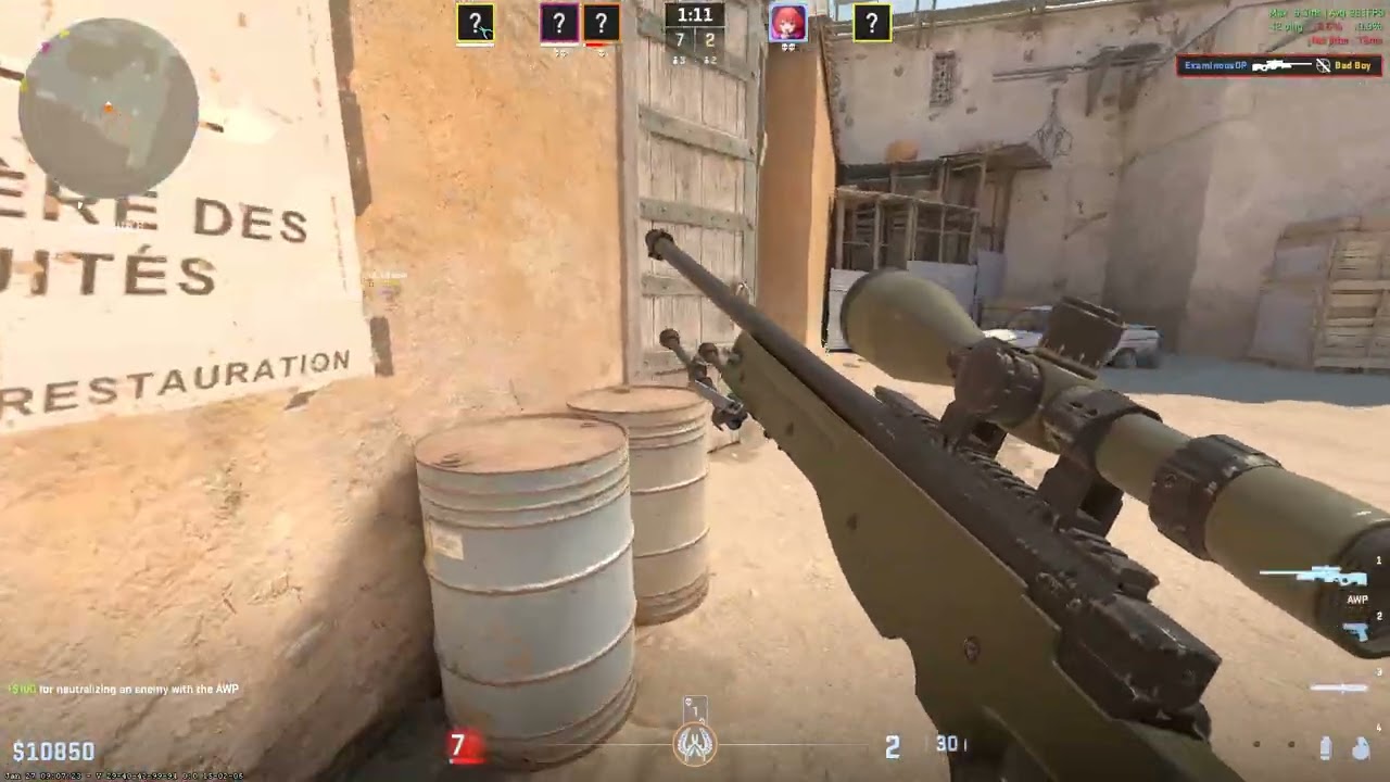 Counter Strike 2  AWP Gameplay Dust II