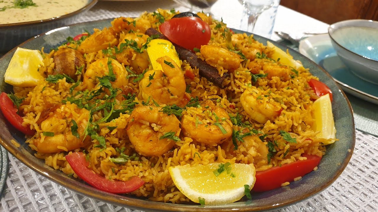 طريقة عمل مجبوس الربيان الاماراتي 😍🌙🇦🇪🇦🇪