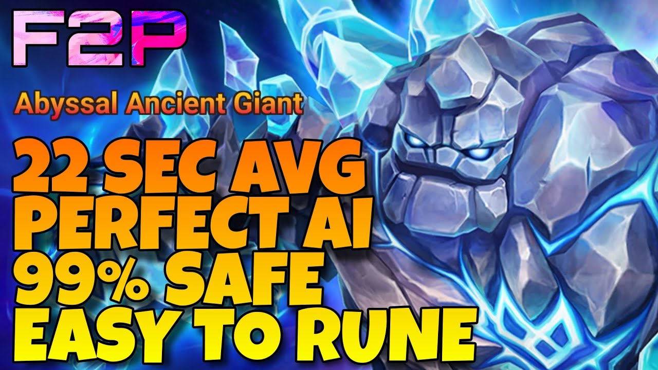 PERFECT AI !!! 22 SEC AVG !!! 99% SAFE !!! GIANT ABYSS HARD SUPER SPEED TEAM SUMMONERS WAR