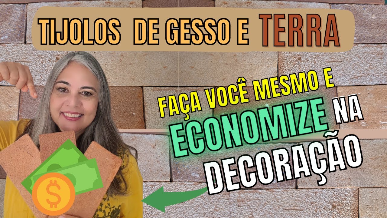 Tijolinhos de gesso e TERRA. Como fazer. PARTE 3