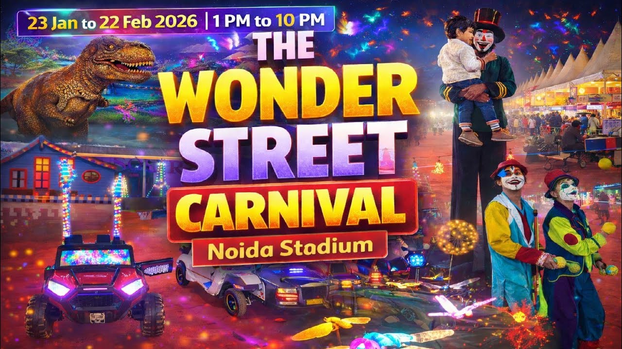 The Wonder Street Carnival Noida Stadium 🎪 | Biggest Family Carnival 2026