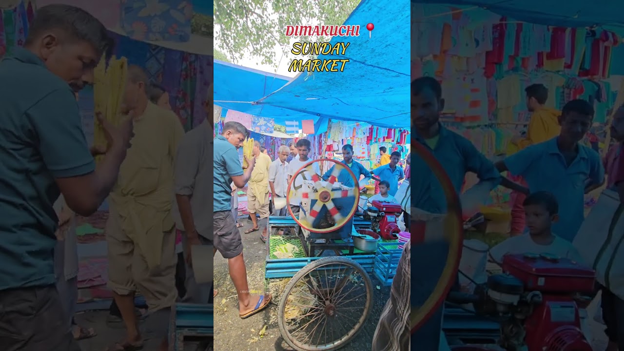 📍 Dimakuchi Sunday  Market #creatorbidur #reels