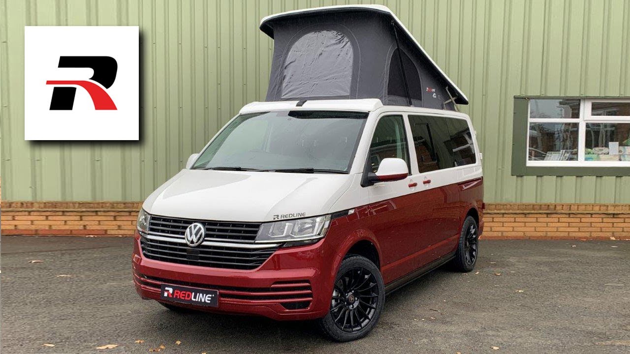 2 tone White over Fortana Red VW Redline camper van